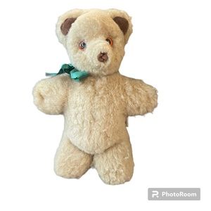 Vintage MAXWELL HAY Plush Teddy Bear Lambskin Products New Zealand Virgin Wool